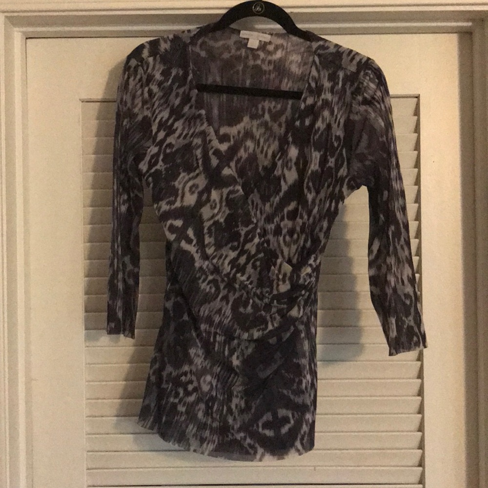Animal print 3/4 sleeve top XL